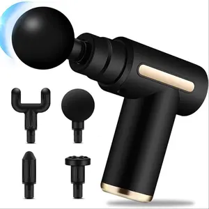 Handheld Massage Gun Deep Tissue Relief 6 Speed Cordless Convenience Handheld Muscle Massager,4 Heads,C-Type Rechargeable,Massage Gun Portable Design Full Body Muscle Relaxation Massager Home Mini Fascia Gun