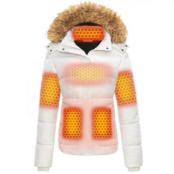 Wulcea Graphene Heated Jacket For Women 12V 18400mAh Fast Charge With Large Capacity
