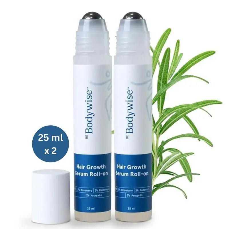 Be      Bodywise    Advanced Hair Growth Roll-On Serum | 3% Rosemary | 2% Aminexil | 3% Redensy l 2% Anagain | Precision Scalp Applicator | Paraben & Sulphate Free | Non oily and mess free