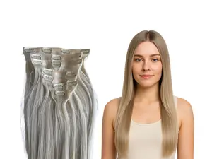 Softer Ash Blonde CLIP Extensions