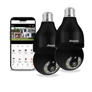 Energizer 2K Pan & Tilt Light Socket Smart Camera 2-Pack