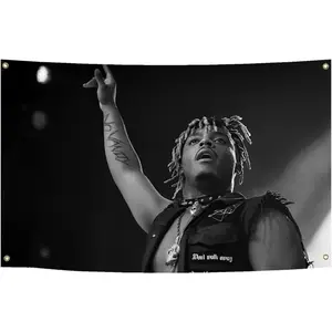 Gift Colorful Bedroom 40*30 Inch TapestryJuie Wrld Flag   Hip Hop Rapper Poster Tapestry Polyester HD Printing for Outdoor Garden College Dorm Cave Room Wall Decration Decor Banner