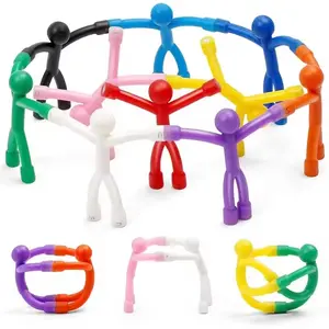 10Pcs Colorful Fridge Magnets Cute Mini Man Flexible Magnetic Sticker Magnet People for Refrigerator DIY Hook Home Office Decor