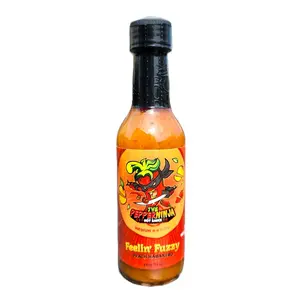 Pepper Ninja Feelin' Fuzzy Peach Habanero - Medium Heat, Fruity & Floral Flavor, Perfect for Chicken & Pork, 5 fl oz