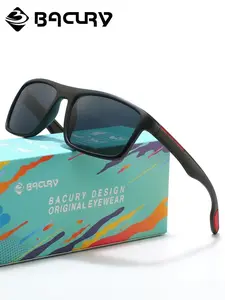 BACURY Ultra lightweight and durable men's polarizing sunglasses with UV protection for daily travel, driving, fishing, outdoor travel, hiking, and reducing glare