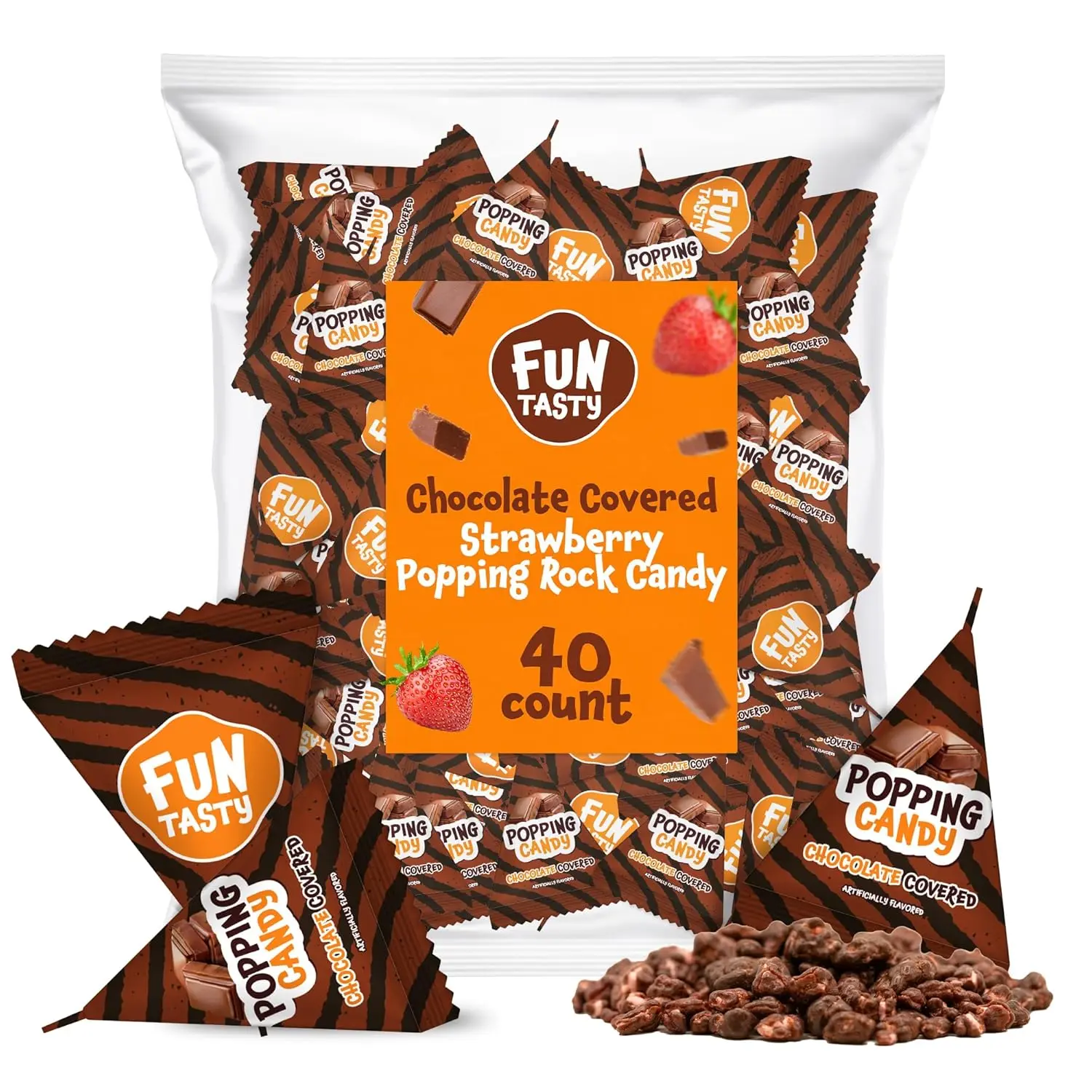 Funtasty Chocolate Covered  Strawberry Popping Candy