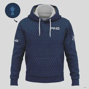 2024 PGA Championship Ping Golf Hoodie - Dark Blue Gradient Pattern Pullover Gift