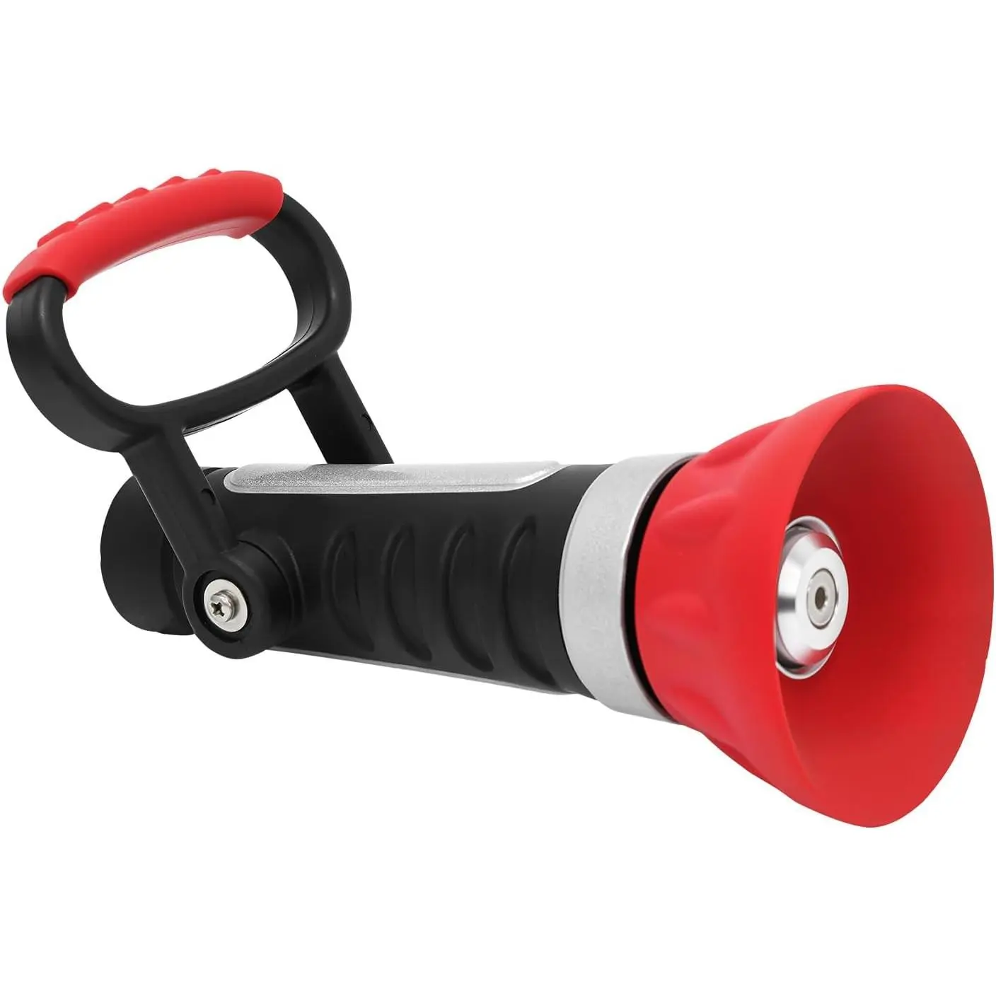 RESTMO Fireman Hose Nozzle, Heavy Duty Garden Hose Nozzle with Large Lever Handle, High Pressure Twist Hose Nozzle with Adjustable Spray Patterns for Watering Lawn and Garden, Washing Car & Cleaning