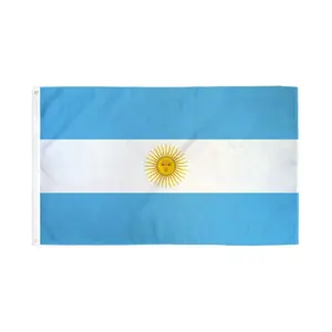 2x3ft Argentina Flag Decorative Banner - Polyester Fabric, Dye Sublimation Print, Header Tape, Festive Supplies Backdrop for Birthday Party Decorations