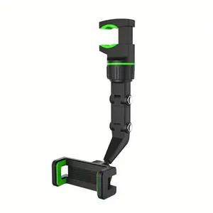 Universal Car Phone Holder Car Cellphone Mount, Car Mount Smartphone, 360° Rotatable Rearview Mirror Mount, Adjustable Clip On Bracket, Hands-Free Stand for iPhone Android, Stable Car Interior Cell Phone Cradle for Safe Driving Navigation