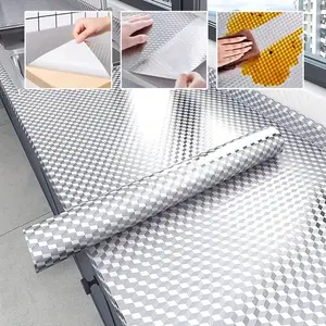 24"×118" Self-Adhesive Kitchen Wall Sticker – Waterproof, Oil-Proof, Heat-Resistant Aluminum Foil Peel & Stick Backsplash Wallpaper