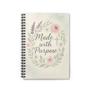Christian Quote Spiral Notebook - Ruled Line, Religious Journal, God Purpose Planner, Inspirational Diary, Faith Writing Pad