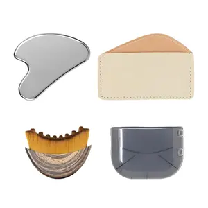 Stainless Steel Gua Sha Facial Tools, Comfort Guasha   Tool for Face & Body Massage, Skin Care Tool for Body Treatment Metal Beauty Essentials