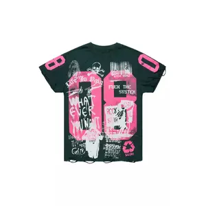 Kammile Green/Pink Oversized T-Shirt