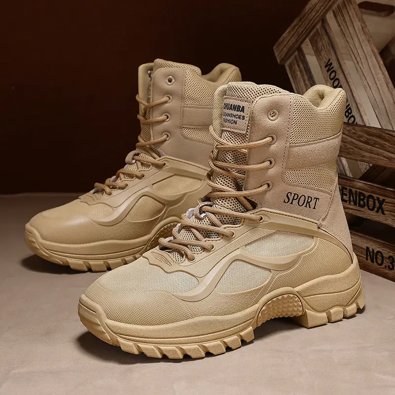Men's Tactical Military Streetwear High-Top Boots | Outdoor Hiking & Urban Style | Combat Boots / Workwear Boots