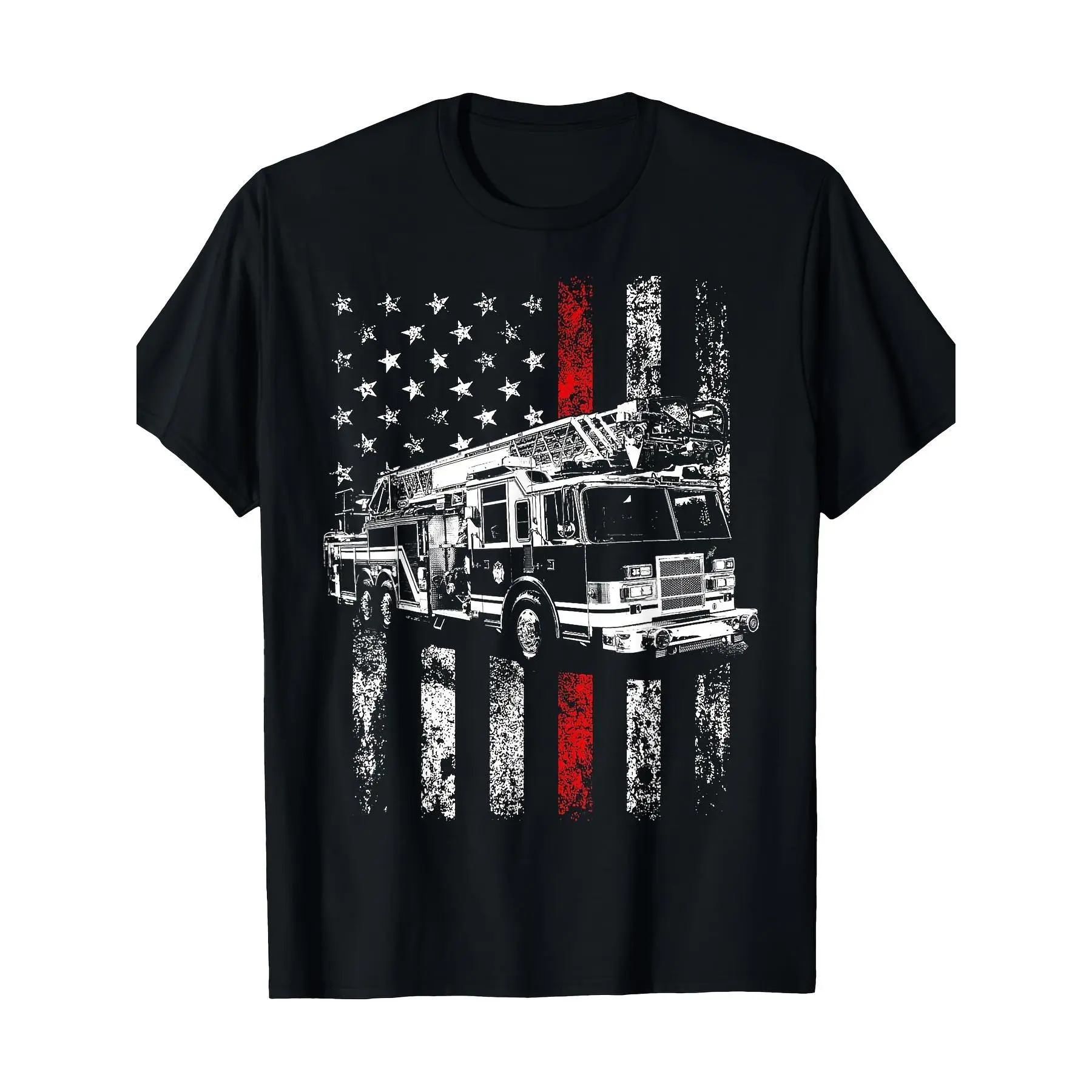 Fireman American Flag Thin Red Fireman shirt T-shirt,Made in USA