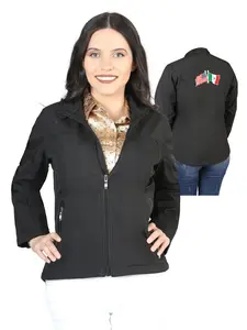 Centenario USA/MEX Women's Softshell Zipper Jacket Black 127084