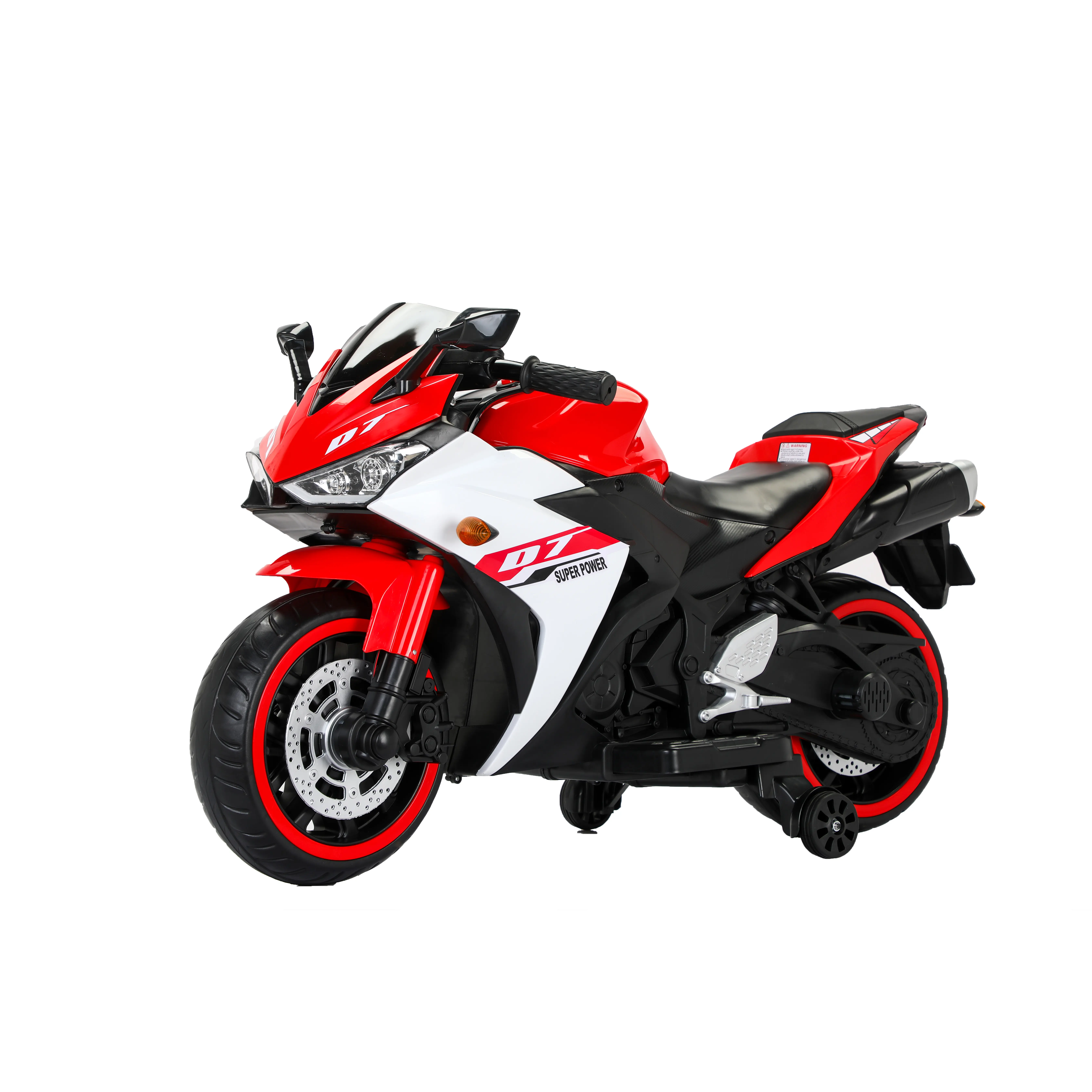 Unisex 12V 7Ah Electric Toddler Motorcycle Toy for 3-5 Yrs - Safe Training Wheels, Manual Throttle, Foot Brake, Lights, Built-in Stories, Phone Music Play, 1.8~3.2 Mph, 46x20x26 in, Children Development, Easy Assembly, Holiday/Birthday Gift