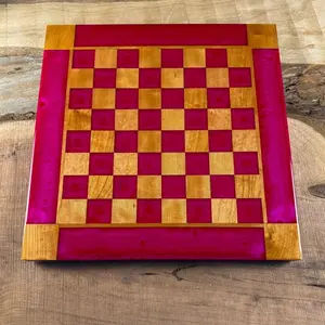Raging Rose Cherry Chess Board Includes Pieces United States Crafted Chessboard