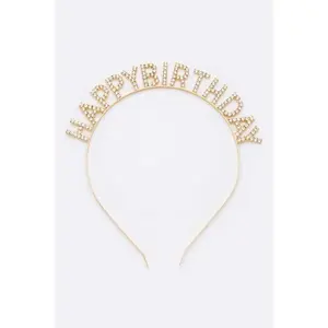 HAPPY BIRTHDAY Crystal Headband