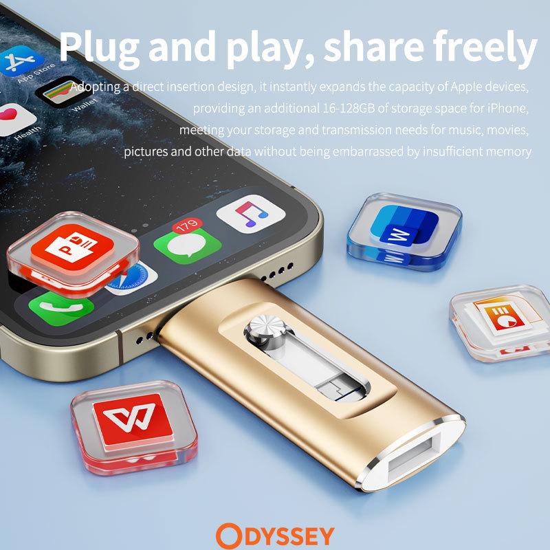 3 in 1 Flash Drive, Portable High Speed USB 3.0 Memory Storage, OTG ...