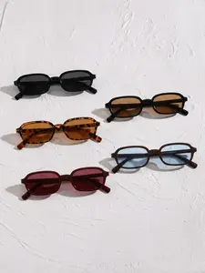 5 Pairs Fashion Multicolor Women's Summer Trendy Sunglasses, Ideal for Outdoor Activities, Dates, Beach, Perfect Gift Choice