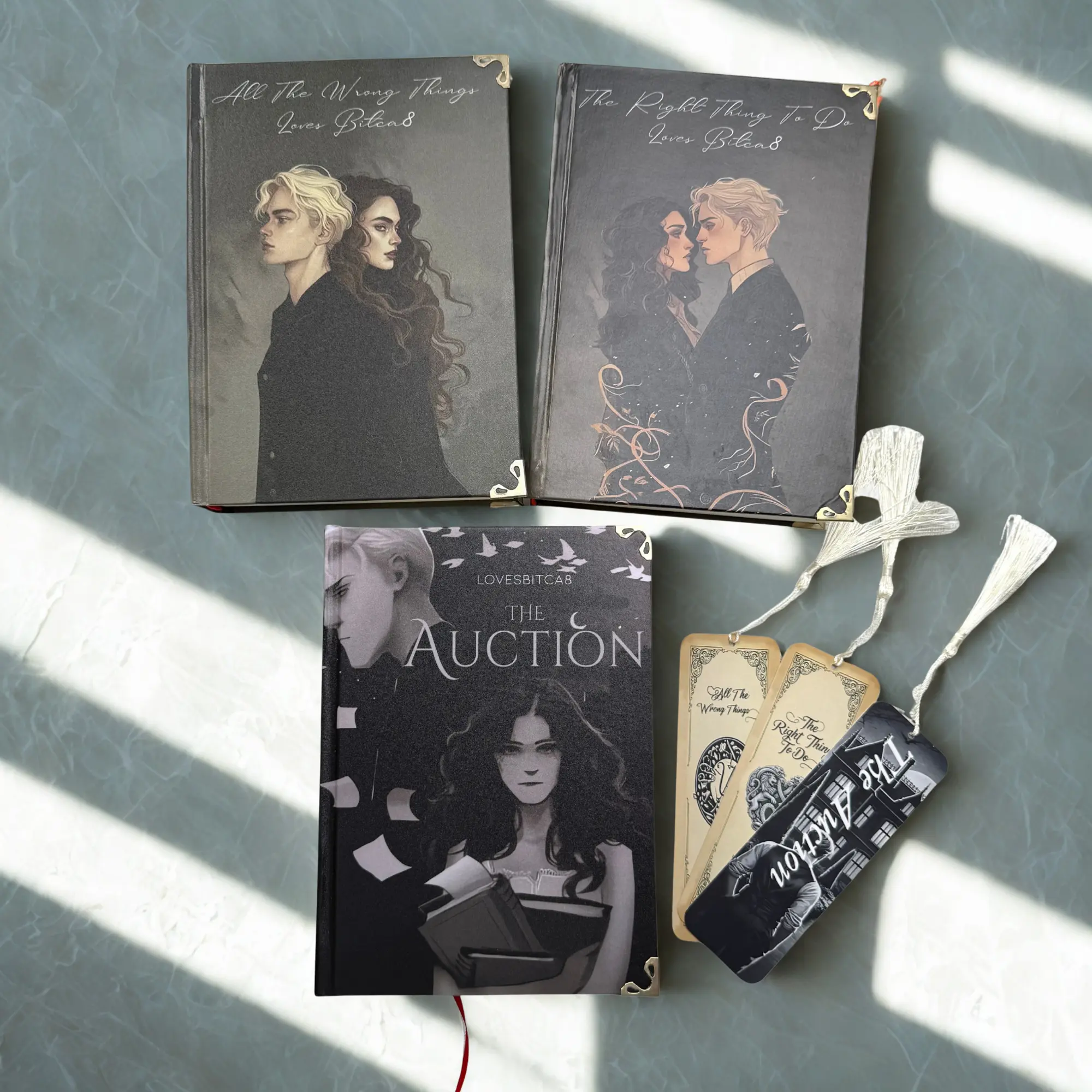 Combo 3 S3 or Individual The Rights and Wrongs Series Hardcover Books, The Auction, The Right Thing To Do, All The Wrong Things Hardcover Trilogy Lovesbitca8 BookTok Dramione Fanfiction Special Edition Hardcover Set
