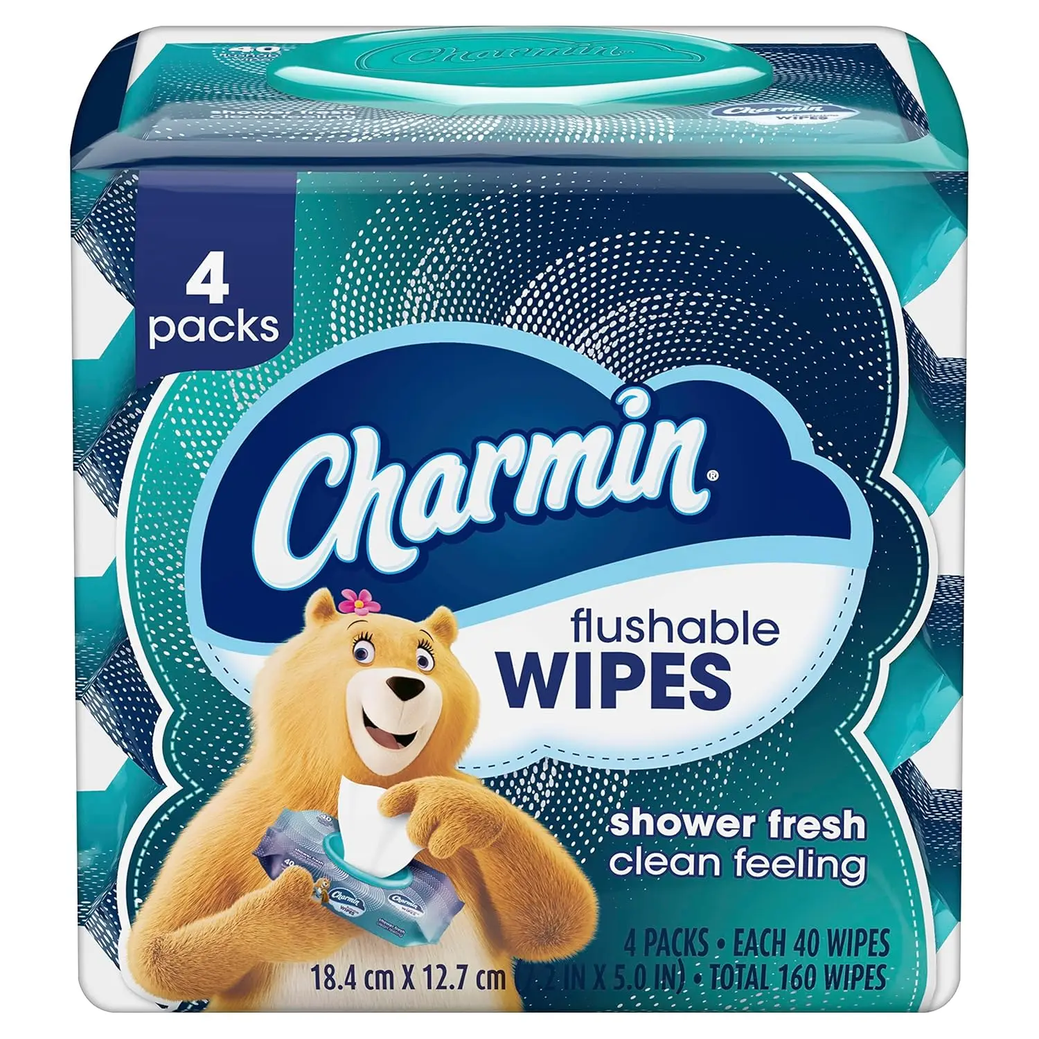 Charmin Toilet Flushable Wipes - 160 Total Wipes (4 Packs of 40)