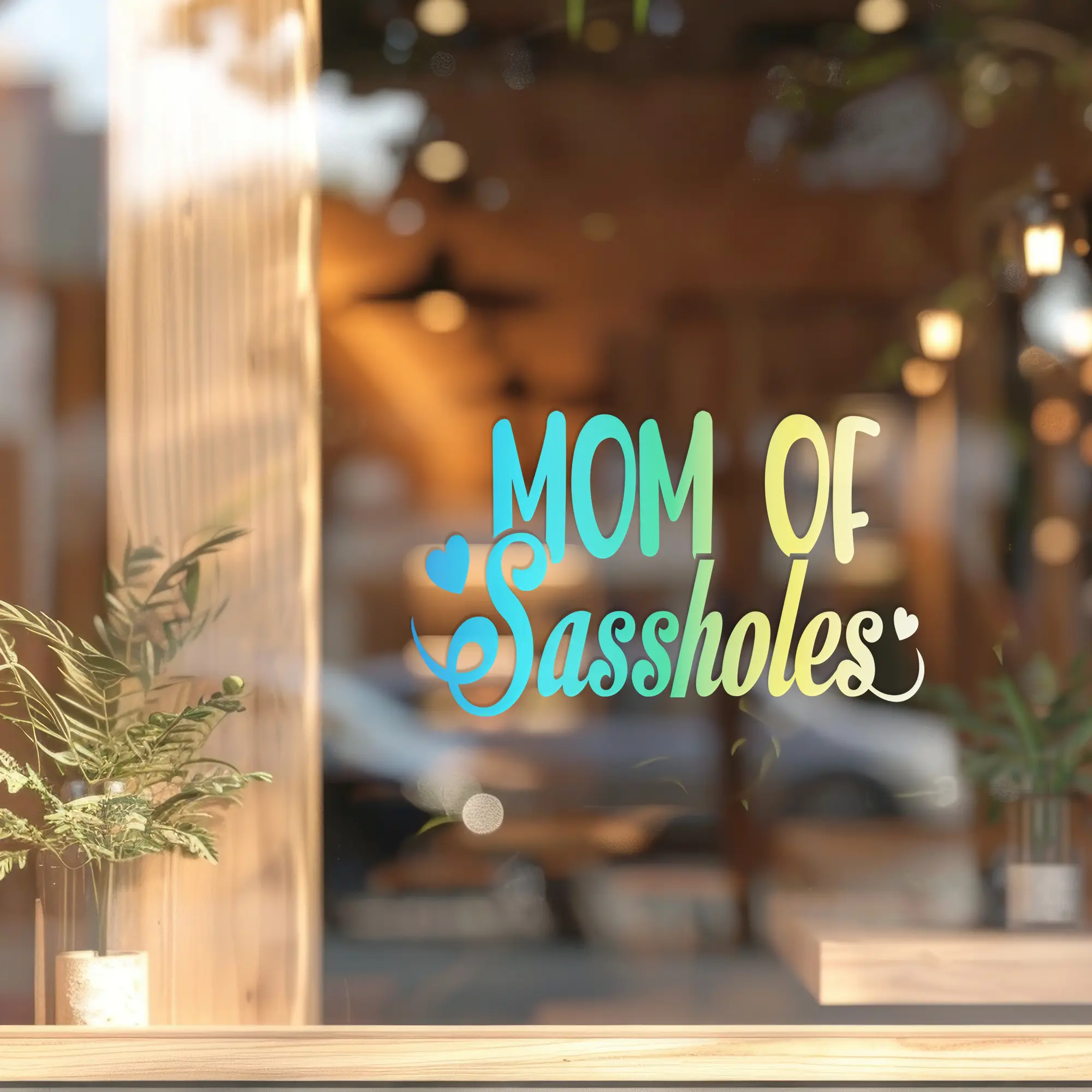 Mom of Sassholes Car Decal, Waterproof Vinyl Sticker for Car Truck Window, Funny Gift for Friends & Coworkers