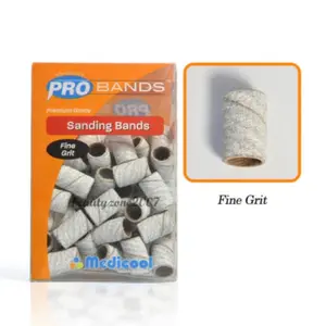 Medicool Pro Sanding Bands 100pcs Nail Care White sand