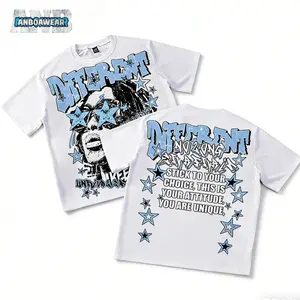 Man's Casual Fashionable Classic Cool Figure, Star, & Slogan Graphic Print Short Sleeve Round Neck T-Shirt, Suitable For Summer Boys Graphic Tees Youth Boys Graphic Tees Rapper Graphic Tee