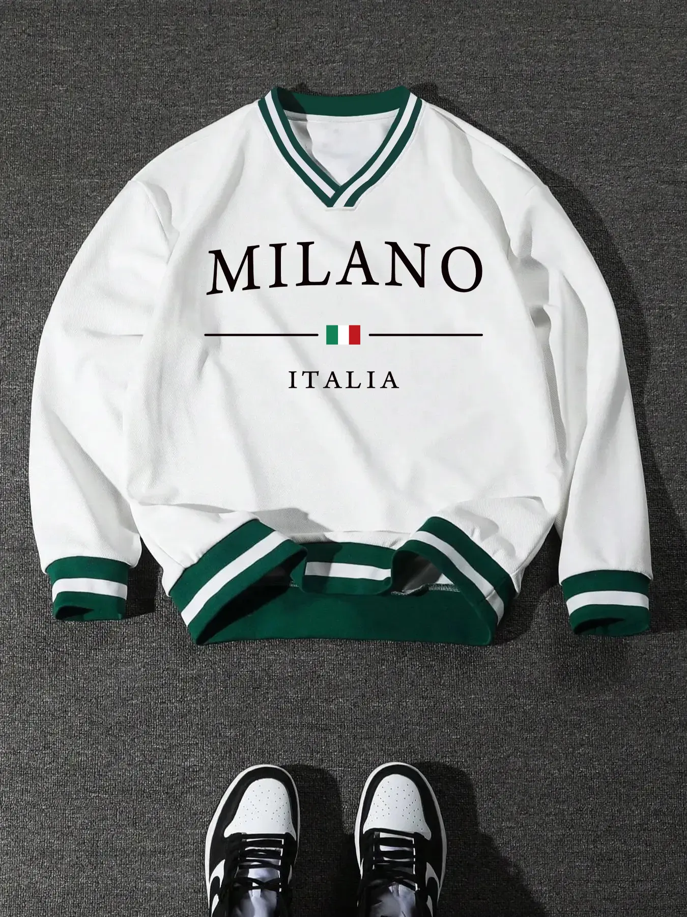 Campus Style Colorblock Round Neck Pullover Sweatshirt, Long Sleeve, Letter Print, Casual Loose Fit, Comfortable Daily Wear, Men's Basic Wardrobe Item, Casual Fashion Sweatshirt, Casual Pullover Sweatshirts