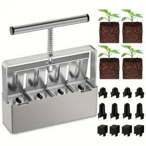 Soil Blocker, Soil Block Maker for Seed Starting with Strong Hand Held, Soil Blocking Tool for Grow Seedling, Seed Starter Soil Tray