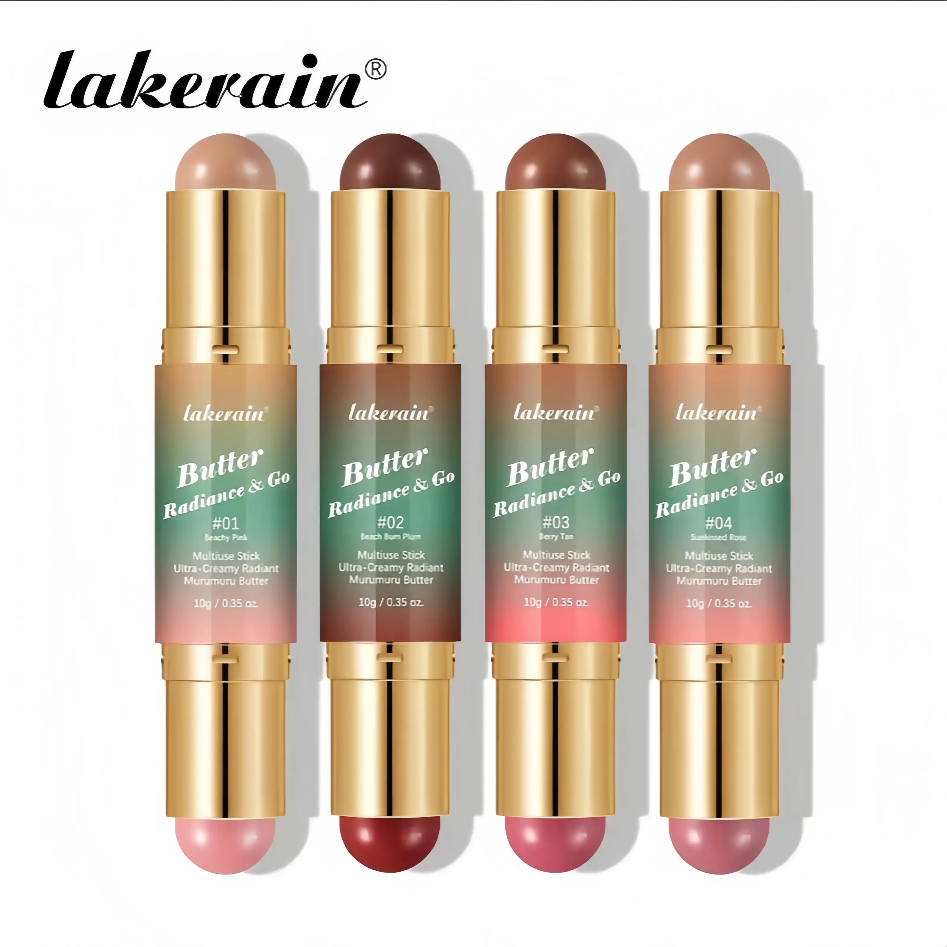 Double-Head Butter Blush Stick, 2-in-1 Creamy SilkyBronzer & Blush for Face, Eyes & Lips, Buildable,Blendable & Multi-Purpose Makeup for Contouring,Highlighting & Natural Glow, Facial Makeup, CosmeticProduct, Beauty Cosmetics multi-use
