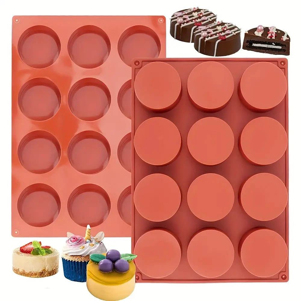 Silicone Baking Mold, Chocolate Cake Pan Baking Set, Chocolate Ice Cream Cheesecake Mold, Reusable Chocolate Mold, Baking Supplies, Kitchen Accessories, Baking Tools, Molds for Baking, Silicone Molds