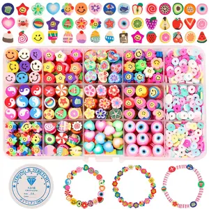 Trendy Clay Beads Mix for DIY Jewelry | Y2K Smiley & Coastal Aesthetic Bracelet Beads