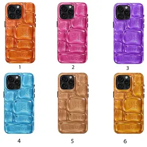 NeeDohS Cool Crush Ice Cube More colors Phone Case, 3D Visual Printed Graphic Hard Phone Cover, Anxiety Sensory Play Blue 17 Air Pro Max