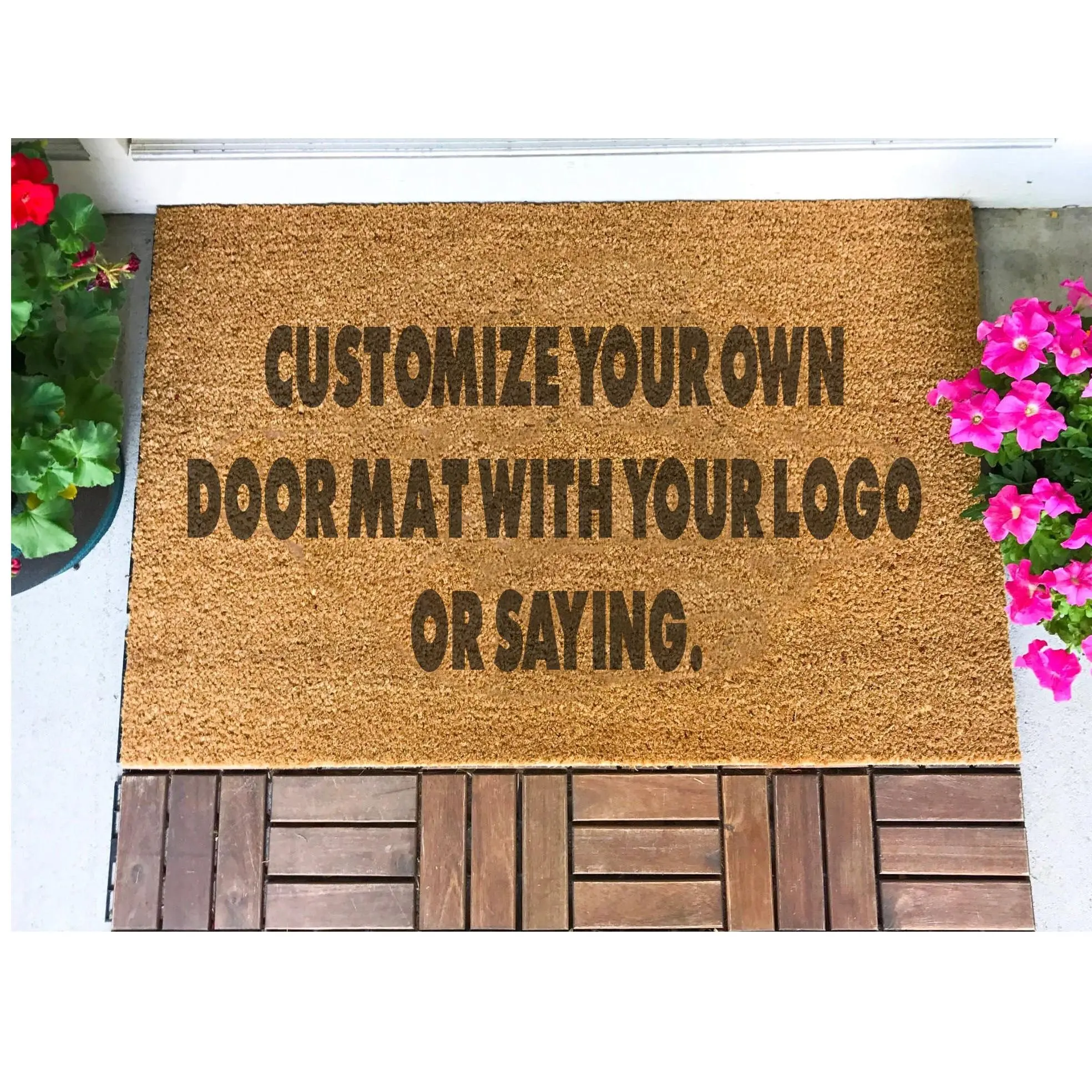 Personalized [Your Name OR LOGO ] Coir Fiber Laser Engraved Doormat 30” x 18”