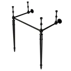 212 MAIN Matte Black 22 in. Brass Console Sink Legs - Edwardian-Style Traditional Bathroom Fixtures