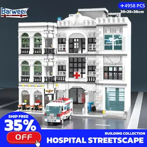 [BARWEER](SHIP FREE) Hospital Building Modular With Original Box 38*26*39cm