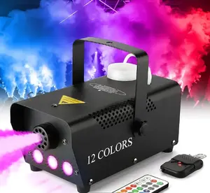 [Fast Arrival] 400-500W Professional Fog Machine, 2000 CFM Smoke Maker with LED Lights Effect, Perfect for Indoor Wedding, Halloween, Party and Stage Effect