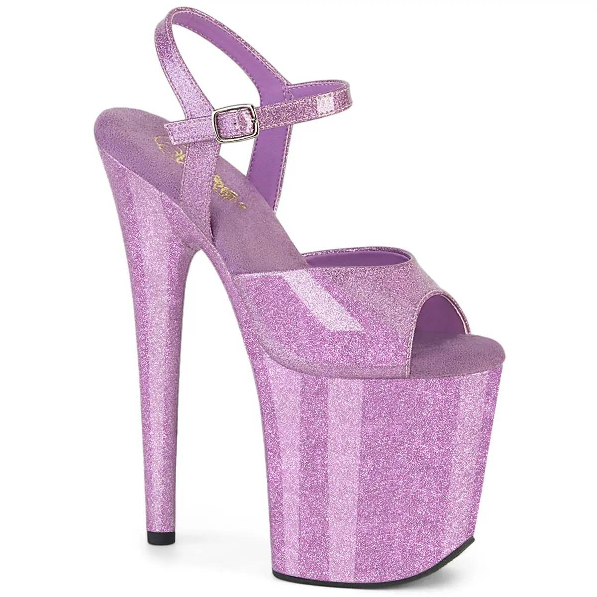 Pleaser 809GP Women's Classy Decor Platform Sandals - Lilac Glitter Patent, Fashion High-Heel Shoe, Heeled Elegant Footwear, High Heels, Stylish