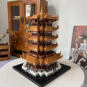 Architecture Building Toys, House Building Kit, 1 Set Micro Building Blocks Set Model, Three-dimensional Assembly Brain Builds Toy