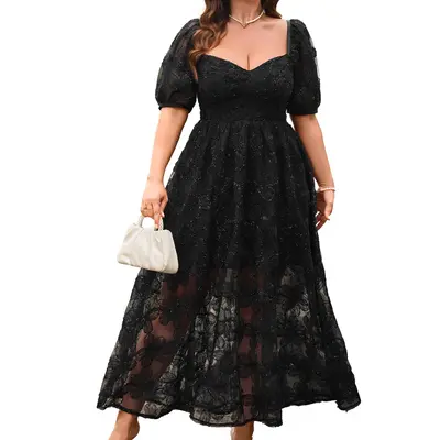 Black Dress Flowy Sleeve TikTok Shop - Main Image
