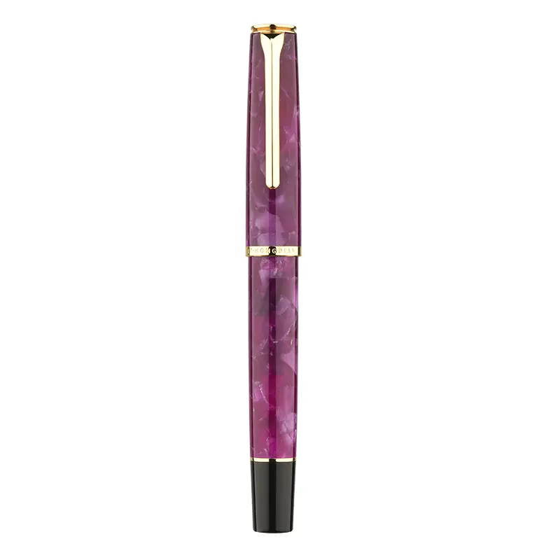 Hongdian N12 Fountain Pen, Fine Soft Tip, Dark Blue Classic Vintage Design Metal Body with Ink Converter