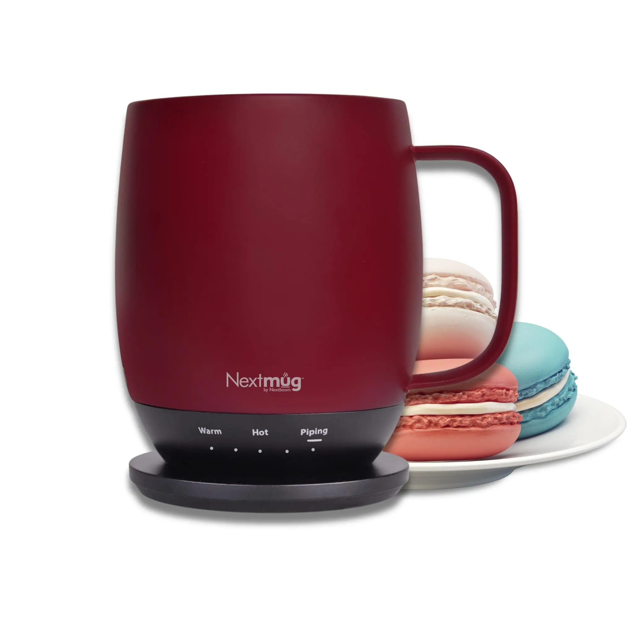 Nextmug - Temperature-Controlled, Self-Heating Coffee Mug (Burgundy - 14 oz.) Drinkware Set Drinkware Set Cup Tumbler