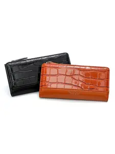 Crocodile Pattern Long Wallet, Fashionable and Elegant Design, Multi-Card Slots Large Capacity, Suitable for Urban Men & Women Daily Use, Unisex Wallet