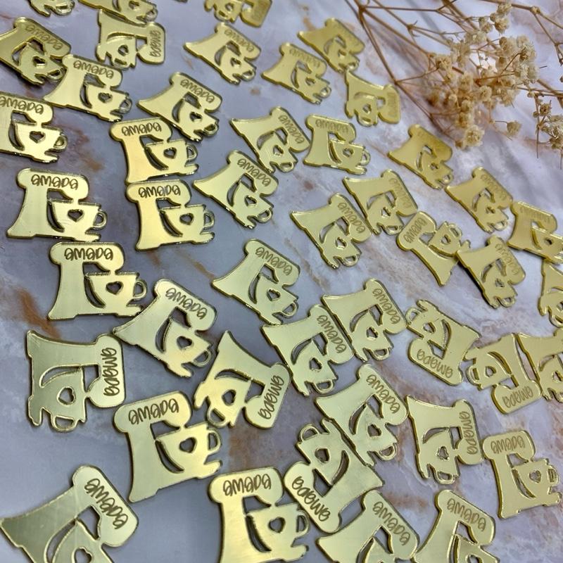 12 units custom acrylic logo tags for you business