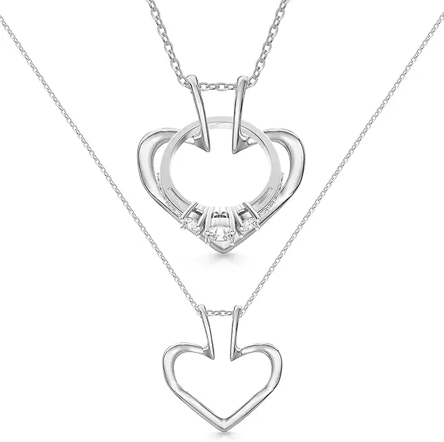 Original Patented Ring Holder Necklace - Stainless Steel Womens Engagement Ring Holder - Gift for Her - Mother, Mom, Wife, Nurse, Doctor