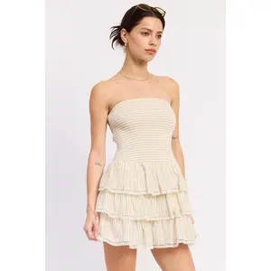 Tube Smoked Top Mini Dress